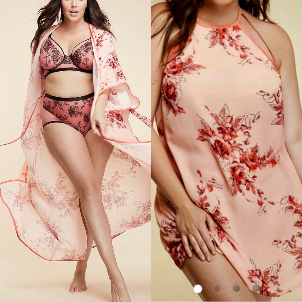 2 piece matching Peignoir & ChemiseLela Rose X Lane Bryant RARE! Sz 18/20